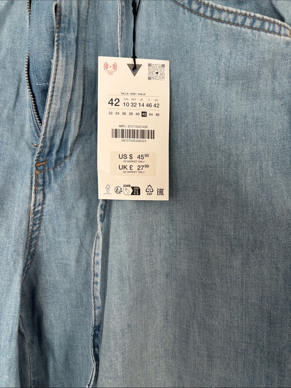 Zara Light Wash Wide-Leg Flare Jeans - Pale Blue